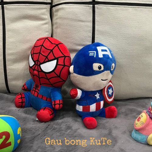 Gấu bông - Người nhện Spider man và siêu anh hùng Captain America