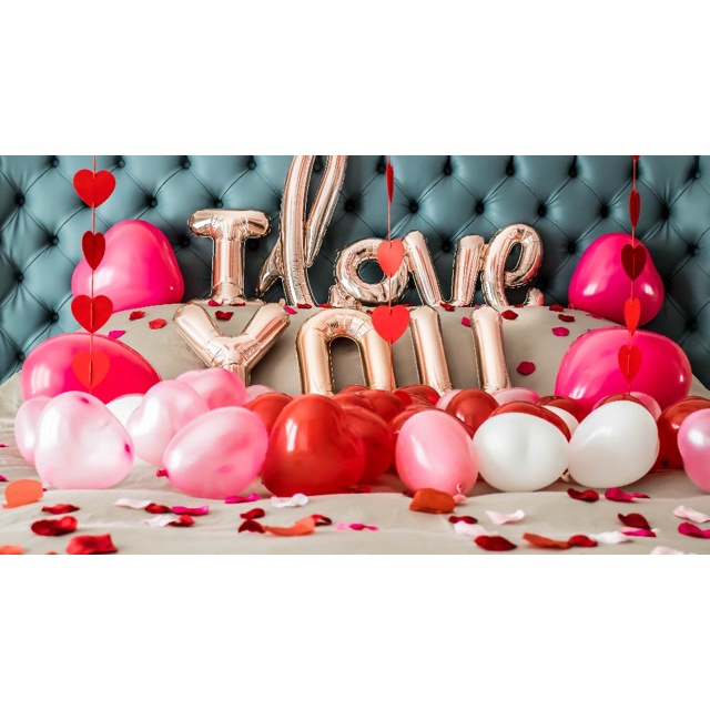 Bóng Chữ Cái Tông Màu Hồng Rose Gold Size 40CM Loại 1 Trang Trí Sinh Nhật Phòng Cưới - Kemshop K69