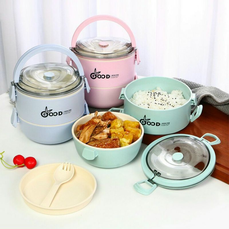 Hộp Cơm Lúa Mạch GOOD 2 Tầng Cao Cấp