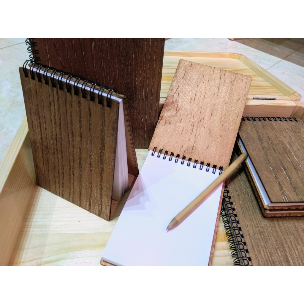 Sổ tay bìa gỗ decor (11x15.5) - Xưởng LUXI decor