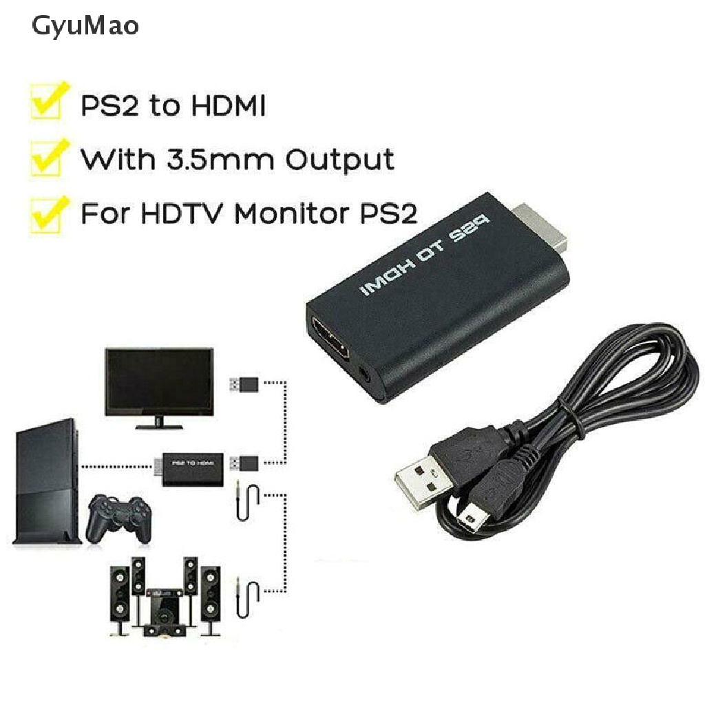Đầu chuyển đổi video âm thanh PS2 sang HDMI 480i / 480p / 576i với đầu ra âm thanh 3.5 mm HDY