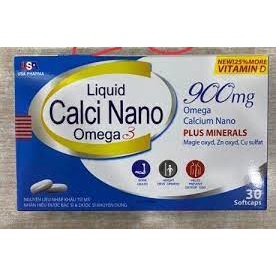 VIÊN UỐNG CANXI NANO OMEGA 3 - DÀNH CHO NGƯỜI CẦN BỔ SUNG CANXI - LIQUID CALCI NANO OMEGA 3