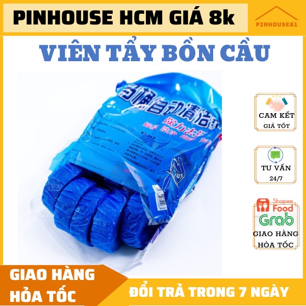 Combo 10 viên tẩy bồn cầu tẩy bồn cầu khử mùi Hàn Quốc, viên thả bồn cầu gói 10 cục