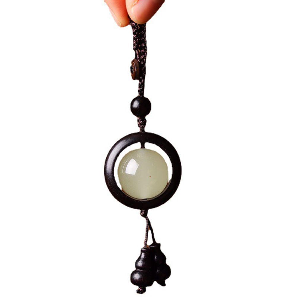 LANFY Dây Treo Điện Thoại Bằng Gỗ Đàn Hương Màu Đỏ Phong Cách Vintage Sáng Tạo Chống Thất Lạc