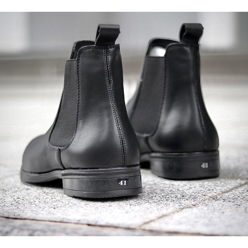 (TẶNG LÓT TĂNG CHIỀU CAO) Chelsea boot Da trơn, Bảo hành 12 tháng.