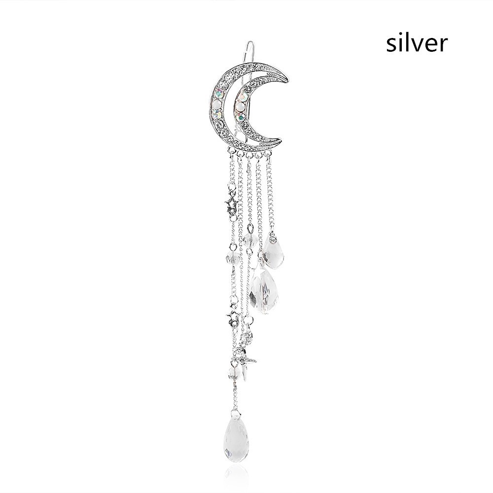 Kẹp kim loại đính đá đầy cá tính