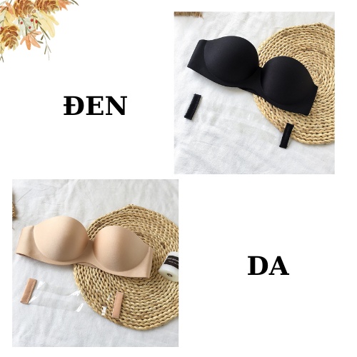 Áo Ngực Không Dây - Áo Lót Nữ Nâng Ngực Không Gọng Tạo Khe Chất Su Mịn AMYBRA A218