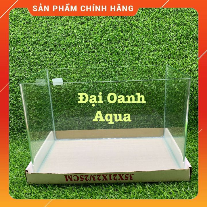 { RẺ VÔ ĐỐI } Bể Cá Kính Đúc 35cm Mini Kèm Đèn Lọc, Dài 35cm Rộng 21cm Cao 23cm - Bể Cá Cảnh Mini