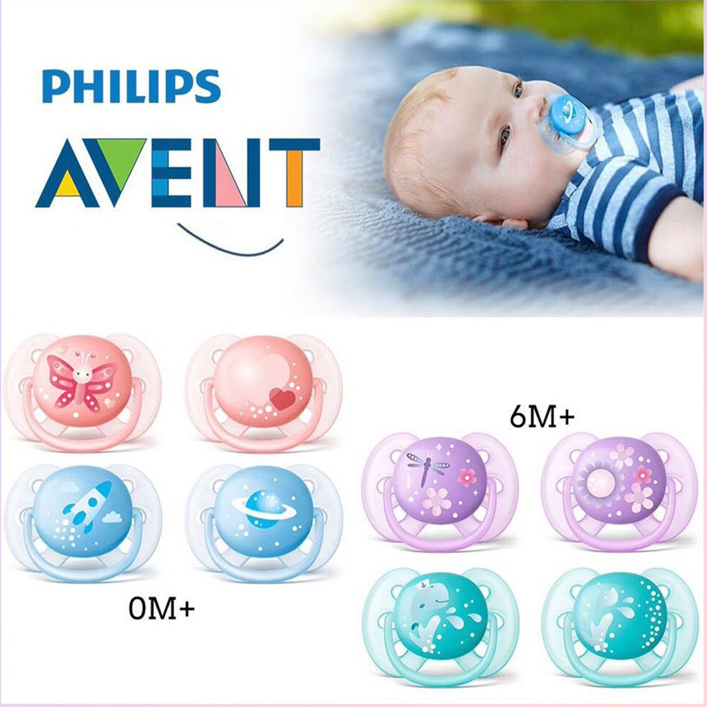 Ti giả Avent,núm ti Avent Ultra Air chỉnh nha, ti giả thông khí chống đầy hơi cho bé