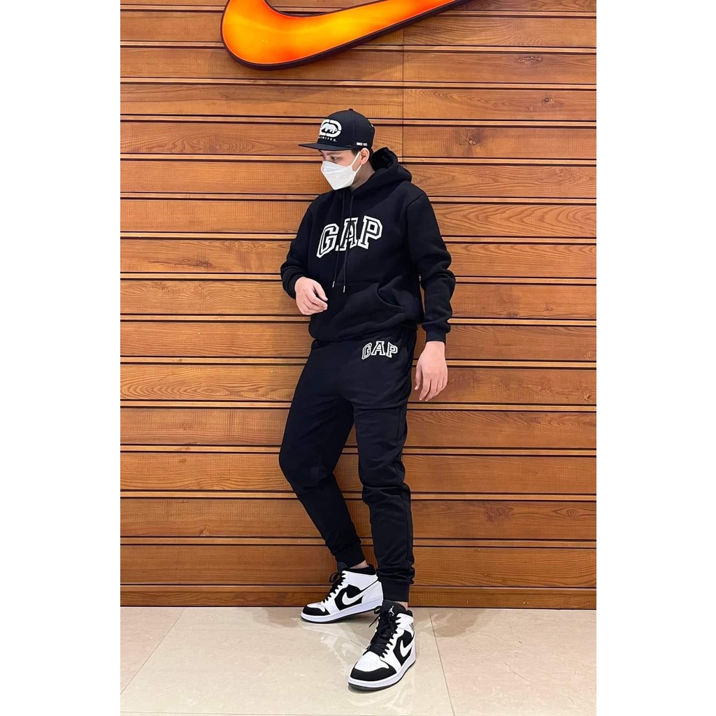 Bộ nỉ nam nữ hoodie esseantials dây kéo from rộng chất liệu nỉ bông Hàn ấm nhẹ dầy