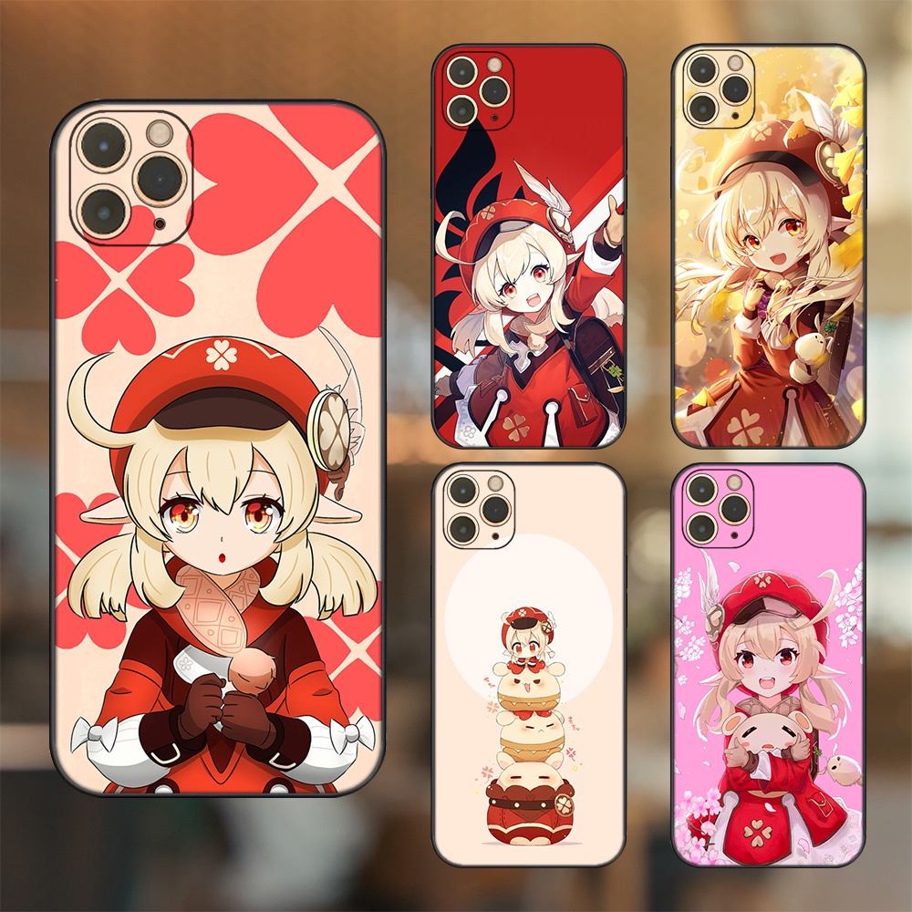 Ốp lưng iPhone 11 Pro Max dẻo đen cạnh vuông in hình Klee Genshin Impact