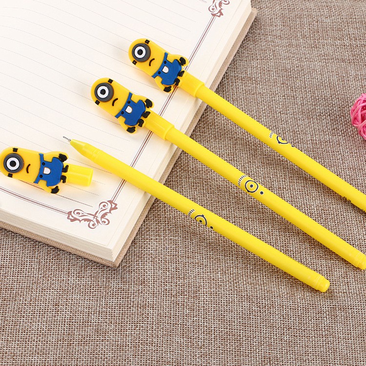 Bút gel nước mực đen hình minion, ngòi 0.5mm