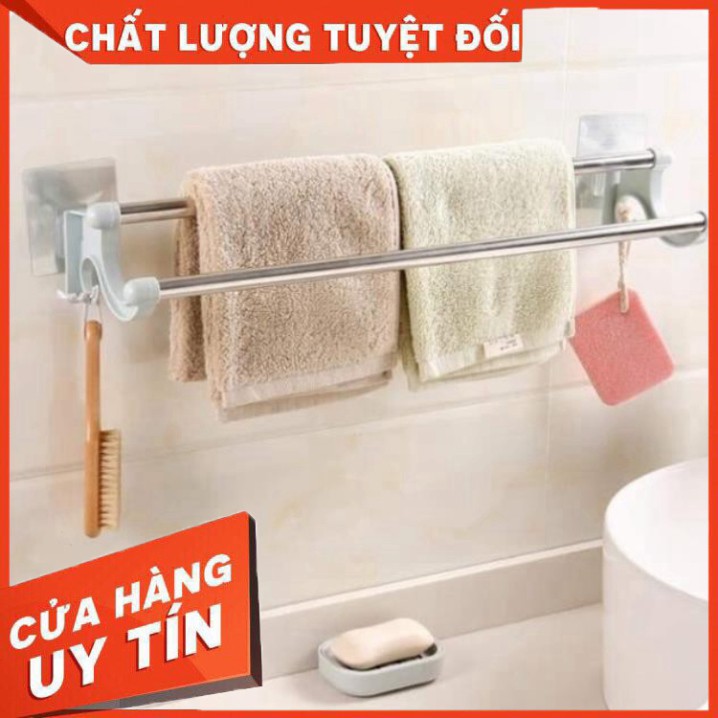 [FREE SHIP] Giá treo khăn mặt đôi hút chân không