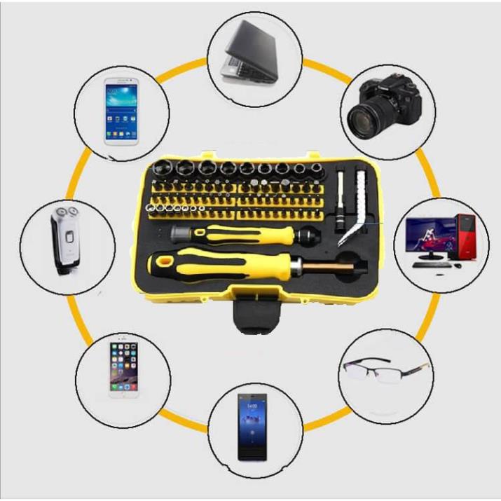 Bộ dụng cụ đa năng tua vit 70 chi tiết có tua vít + đầu khẩu