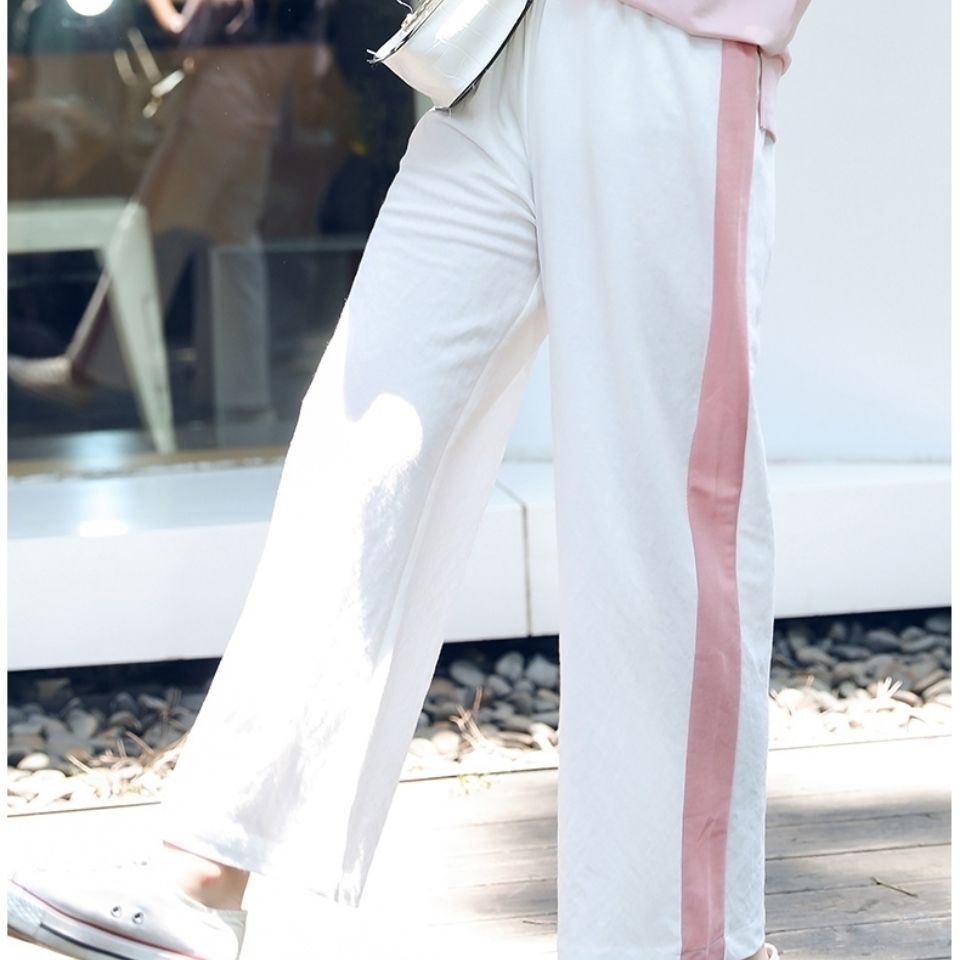 Quần Dài Ống Rộng Bằng Vải Cotton Lanh Mỏng Thời Trang Xuân Hè Phong Cách Phương Tây Kiểu Mới Dành Cho Bé Gái 2022