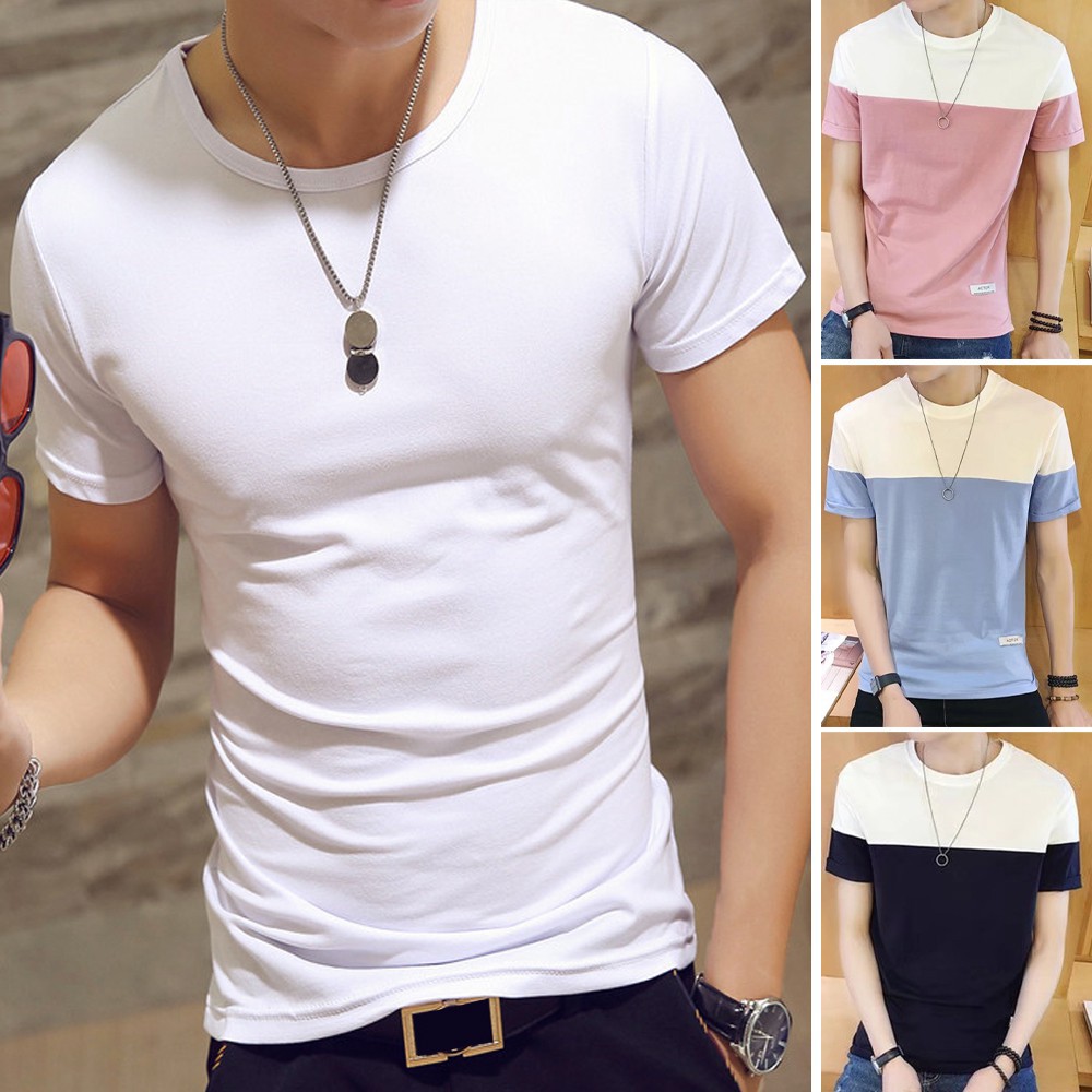 Áo Thun Nam Thiết Kế Đơn Giản Hợp Thời Trang Phong Cách Hàn Quốc