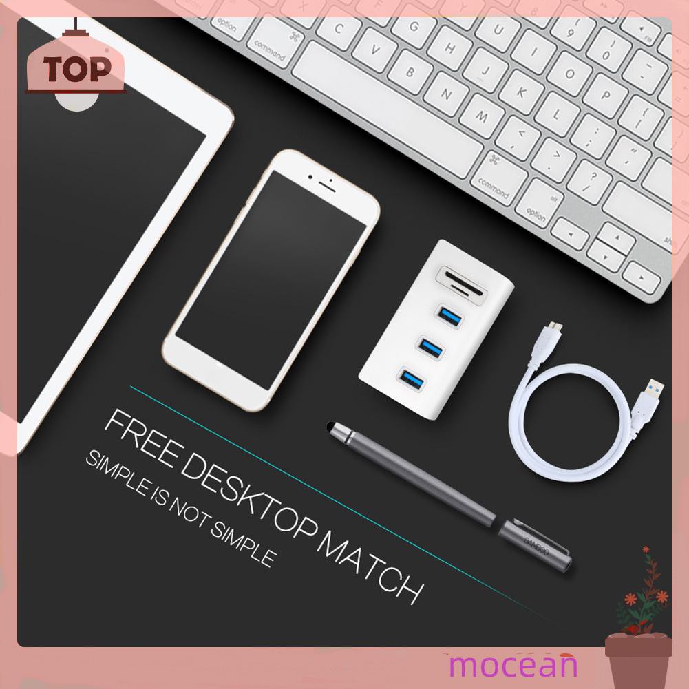 Mocean Rocketek HUB-3PC2 3 Port USB 3.0 Hub Adapter TF Card Reader for MacBook