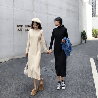 Váy đầm len xuông style hàn kèm ảnh thật