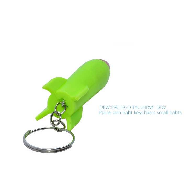 Móc khóa thiết kế hình tên lửa có đèn LED chiếu sáng độc đáo