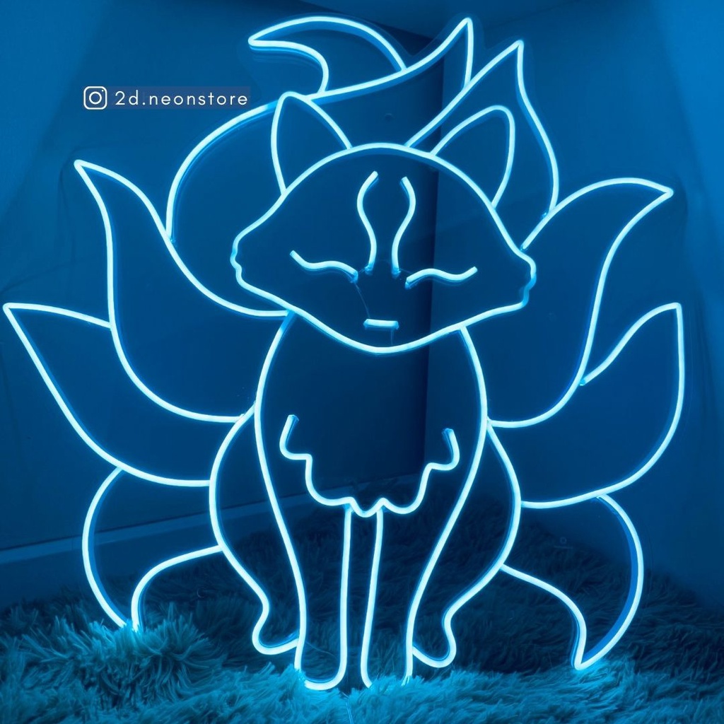 Đèn Led Neon Hồ Ly 9 đuôi, Led Neon 12V trang trí phòng, góc livestream, quay Tiktok I 2D Neon Store