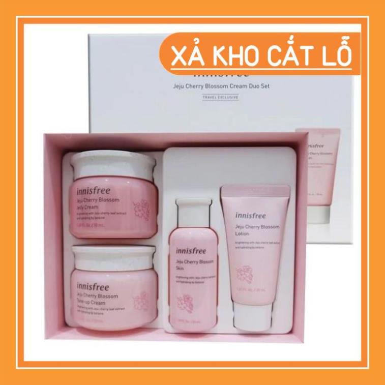 Auth - Set Dưỡng Ẩm , Nâng Tông Da Trắng Hồng Innisfree Jeju Cherry Blossom