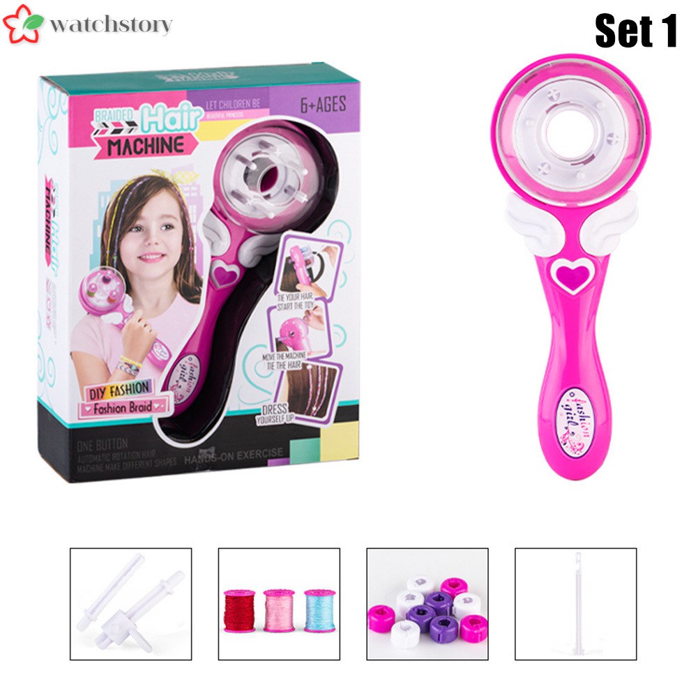 [Hàng mới về] Dụng cụ tết tóc tự động chạy bằng điện dành cho bé gái sử dụng tiện lợi