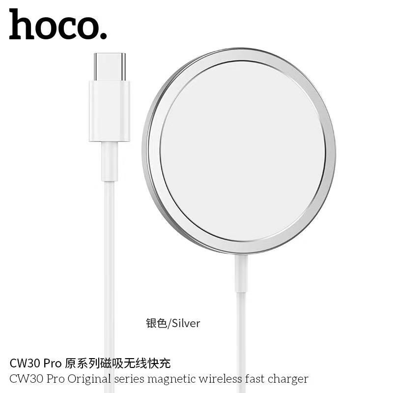 Bộ Sạc Không Dây Hoco CW30 - 15W hỗ trợ sạc định vị từ tính