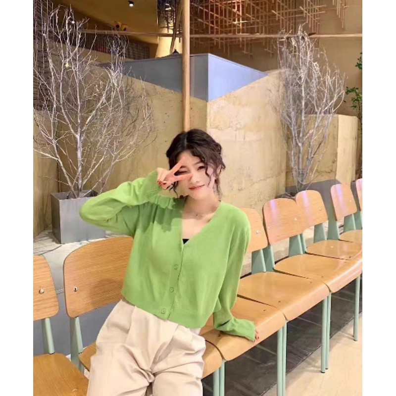 làEM _Cardigan len dáng ngắn 3 màu | BigBuy360 - bigbuy360.vn