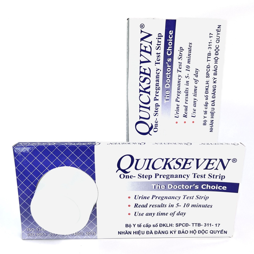 Que thử thai Quickseven 2 vạch chính xác - Que thử thai nhanh, tiện lợi