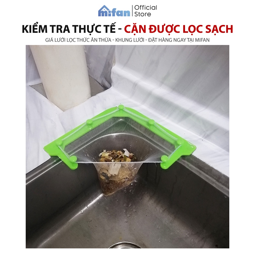 Giá Lưới Lọc Thức Ăn Thừa - Túi Lọc Rác Bồn Rửa Chén Bát - Khung nhựa ABS chất lượng cao - MIFAN