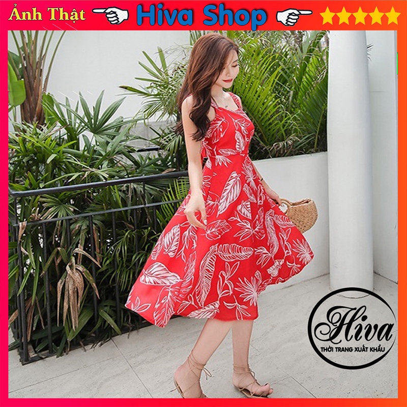 Đầm dự tiệc 2 dây body Maxi vintage dáng xòe babydoll mặc ở nhà đi biển du lịch [Video-Ảnh thật]