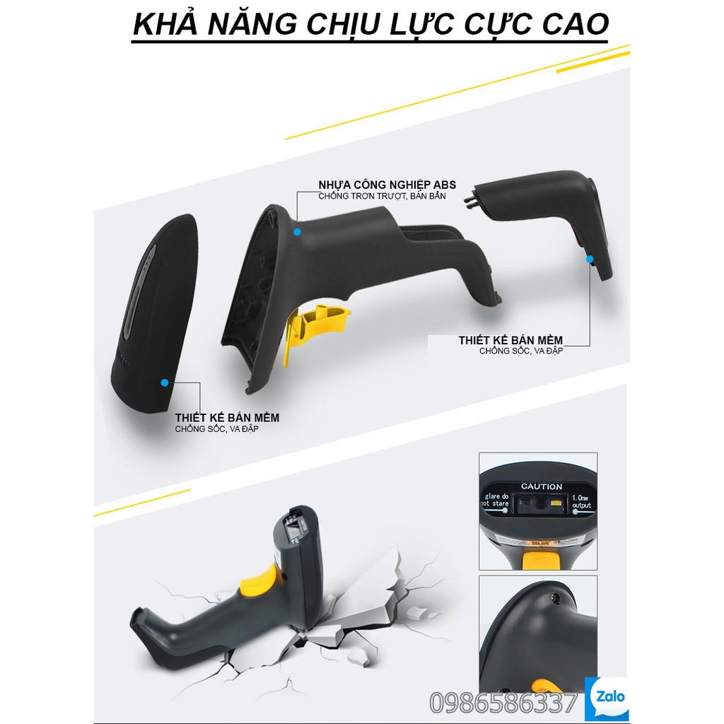 Máy quét QR, barcode một chiều có thể quét được màn hình pc ,smartphone không cần cài đặt Chiteng CT3200