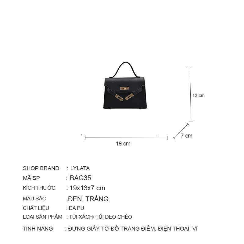 Túi xách nữ đeo chéo đẹp cao cấp công sở thời trang LYLATA BAG35