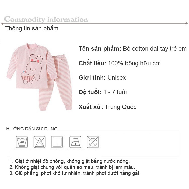 [MẪU MỚI 2022] Bộ Cotton Dài Tay Cho Bé xuất Nhật SIÊU XỊN, 100% cotton, mềm mịn thoải mái cho bé trai &amp; bé gái
