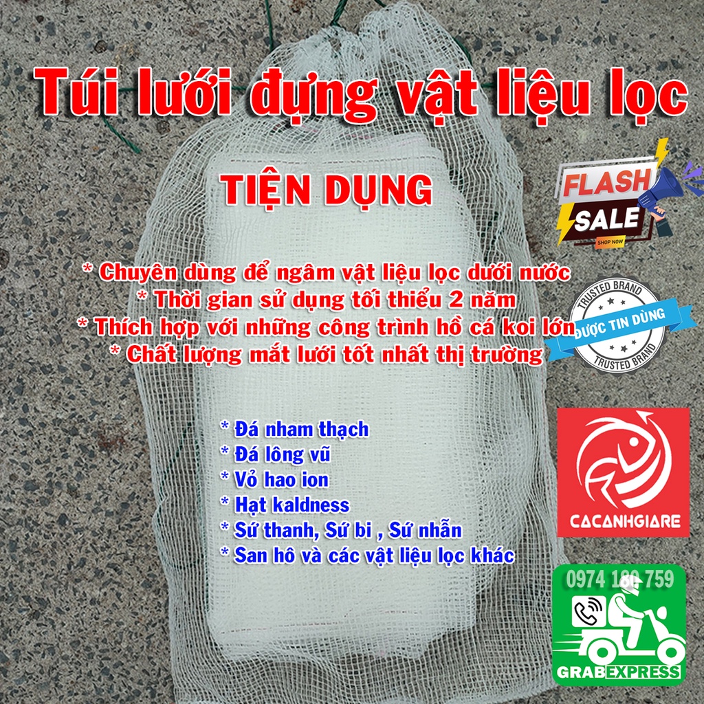 Túi lưới đựng vật liệu lọc siêu bền 50x80Cm