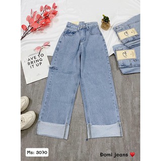 Ống rộng jean rách săn lai or3070