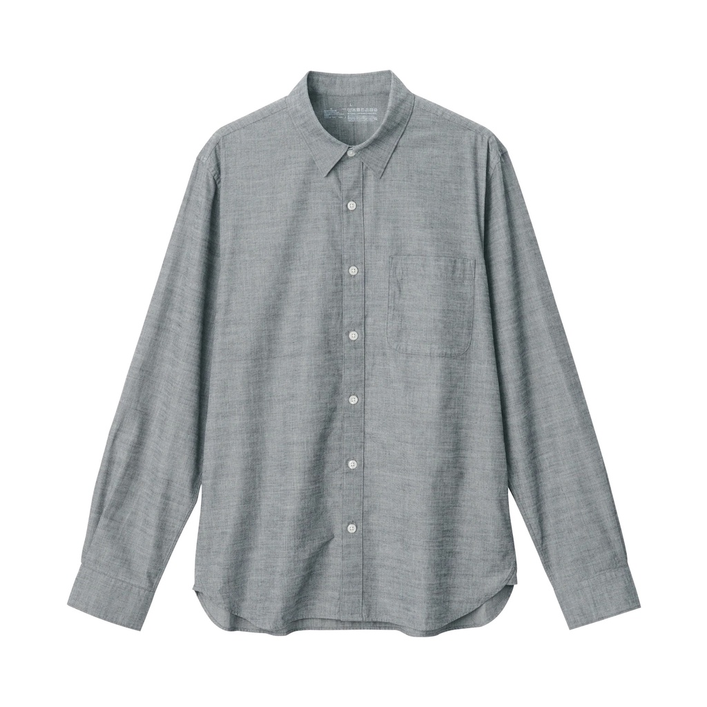 Muji Áo Sơ Mi Cotton Washed