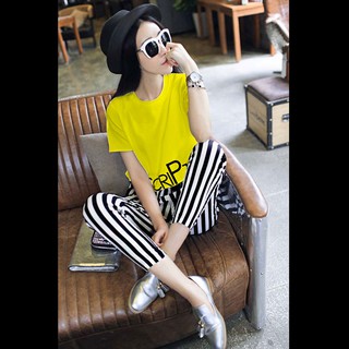 Bộ đồ thể thao nữ phối sọc TT01
