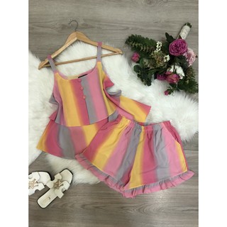 Đồ bộ 2 dây vải lụa mặc nhà