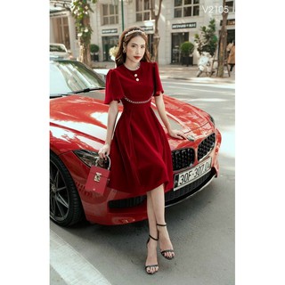 ĐẦM NHUNG ĐỎ TAY BÈO (KÈM VIDEO HÌNH THẬT)