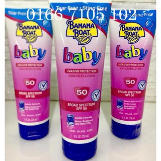 KEM CHỐNG NẮNG - BANANA BOAT BABY SPF 50, Đặc biệt dành cho da nhạy cảm của bé trên 6 tháng tuổi