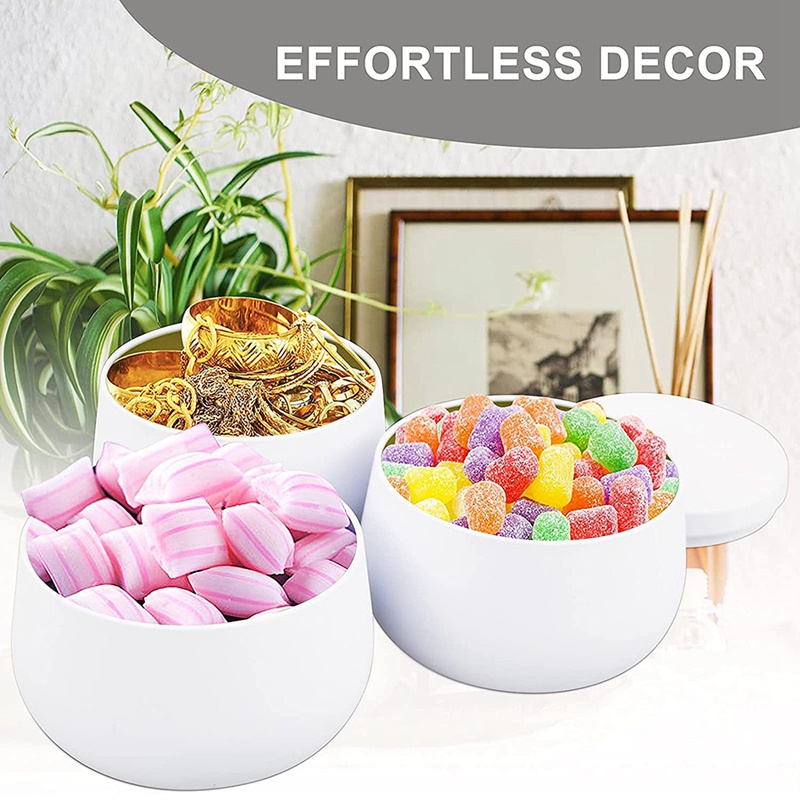 Set 12 Hộp Thiếc Đựng Nến DIY 8Oz Tiện Dụng