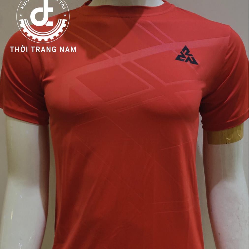 (Xả kho) Áo thun nam [FREESHIP] áo thể thao kiểu tay ngắn không cổ ép vân unisex 1hitshop_ Xưởng may đức tài 😘