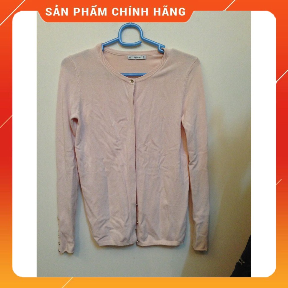 [Siêu Quà] xả hàng - Áo len cardigan ZARA size S màu hồng nude (auth) - có sẵn hàng trong kho .Z11 .