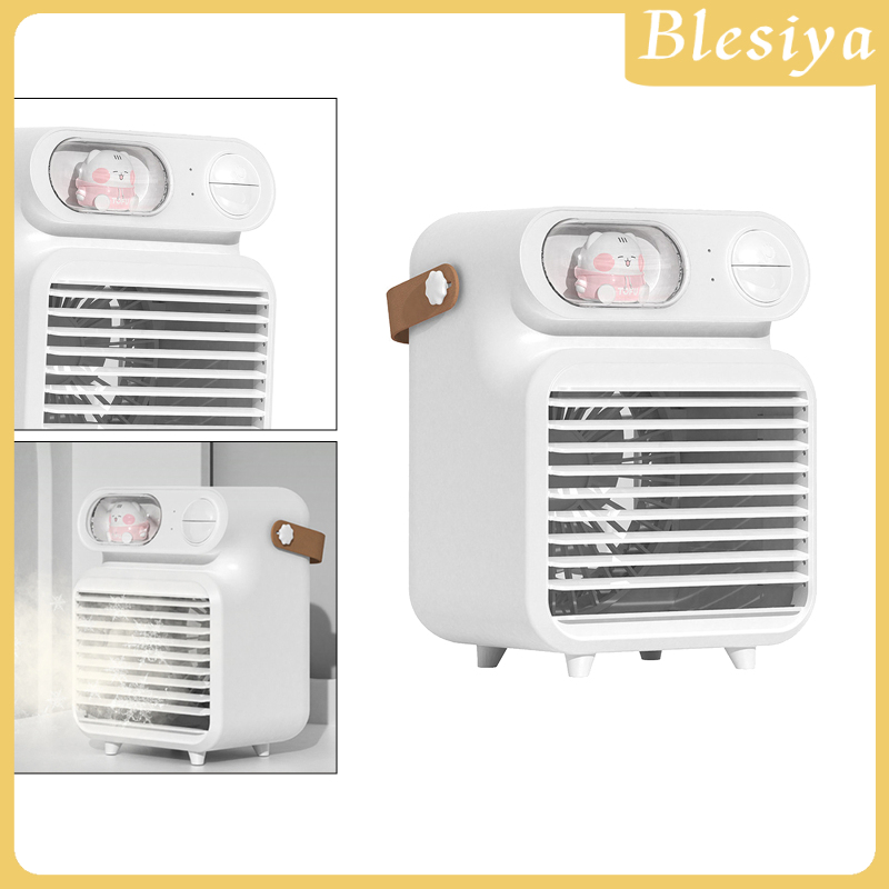 [BLESIYA]3-in-1 Portable Air Conditioner Fan with 3 Wind Speeds with 150ml Water Tank 4000mAh with LED Night Light for Room Indoor