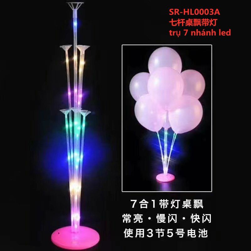 Trụ gắn bong bóng có đèn led cao 70cm