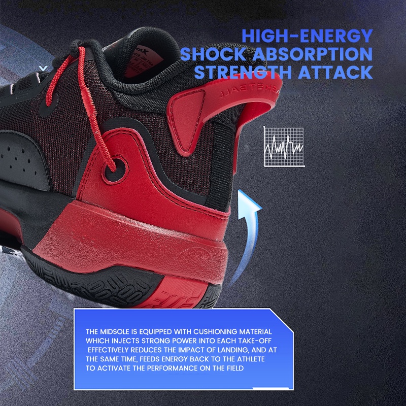 Giày Thể Thao Bóng Rổ Màu Đen Cổ Thấp Chống Trượt Cá Tính Cho Nam