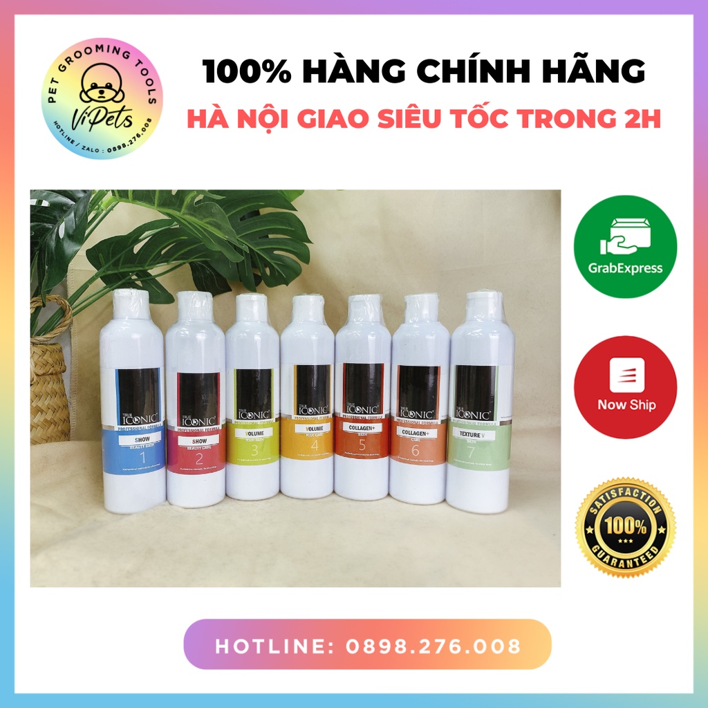 DẦU TẮM/XẢ TRUE ICONIC DƯỠNG LÔNG CAO CẤP CHO CHÓ MALAYSIA 250ml (CHIẾT)