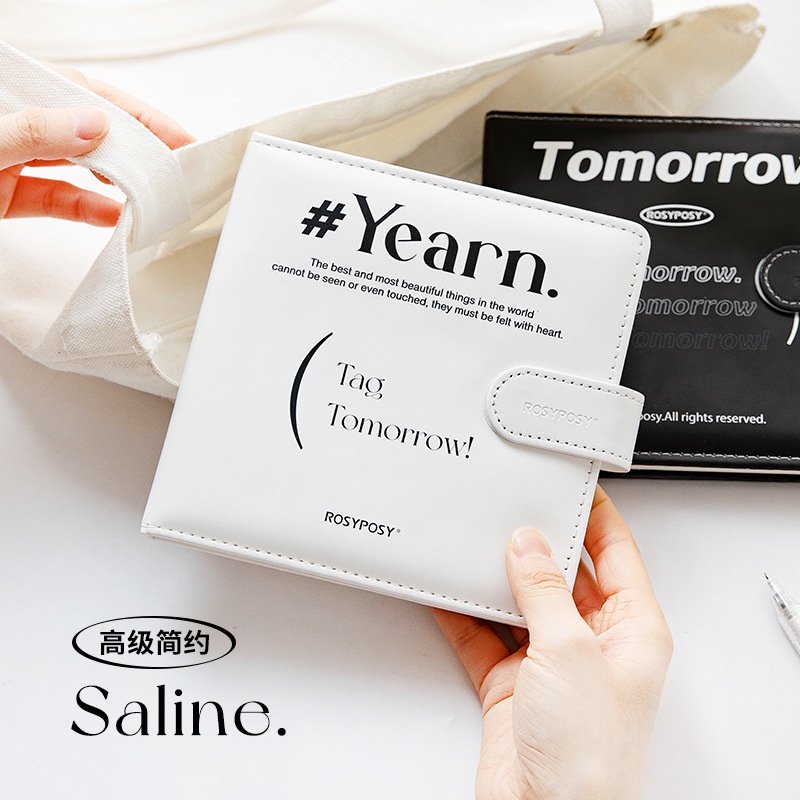 Sổ Tay Bằng Da ∞ ins Hình Vuông Có Khóa Từ Tính Đa Chức Năng Dùng Lên Kế Hoạch Hàng Ngày