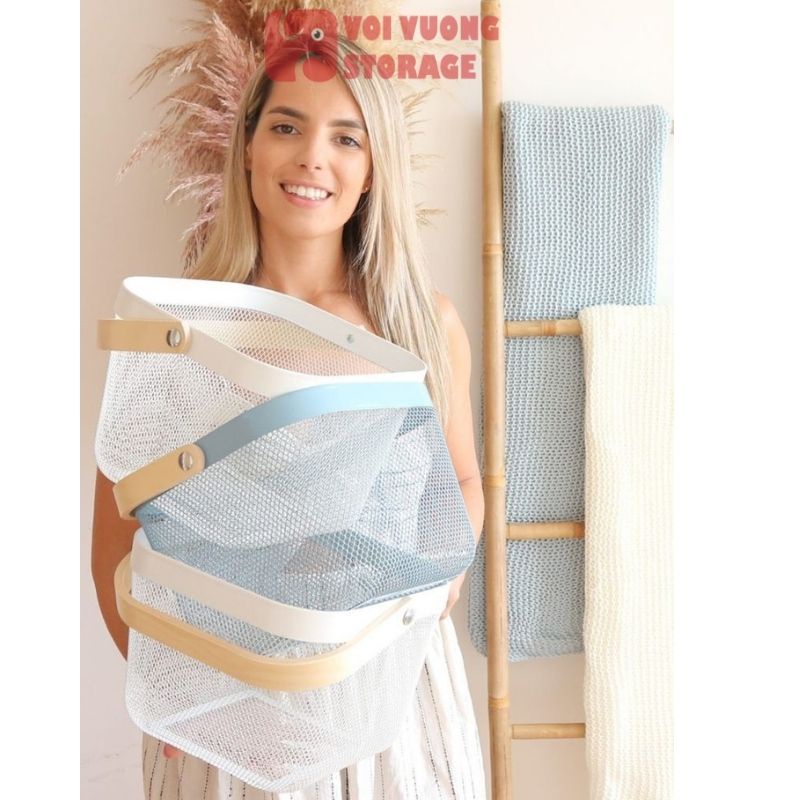 Giỏ đựng mỹ phẩm, đồ ăn vặt, hoa quả trái cây dùng trang trí và decor thương hiệu VOI VUÔNG